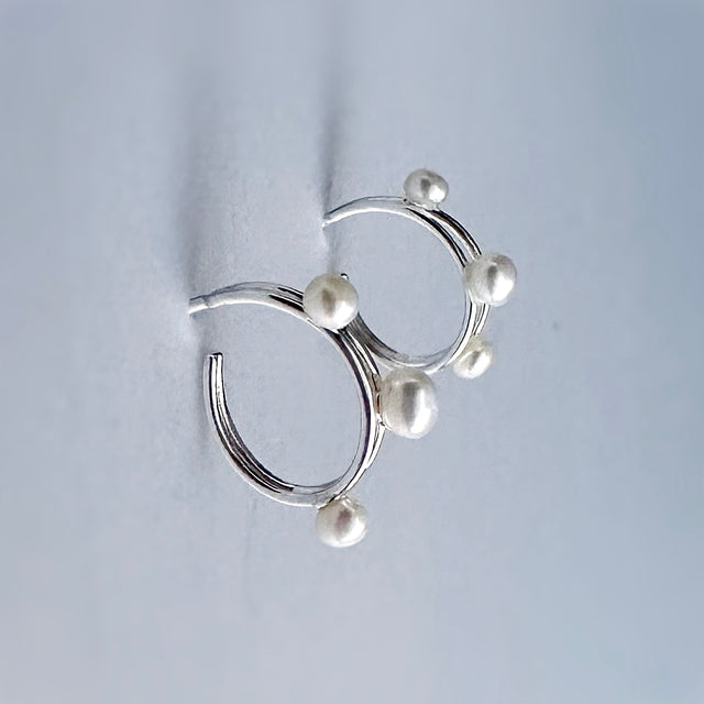Amara Earrings - Freshwater Pearl & Sterling Silver