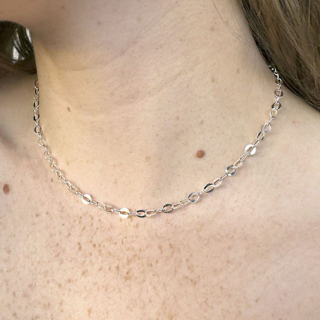 Serif Chain Necklace - Sterling Silver