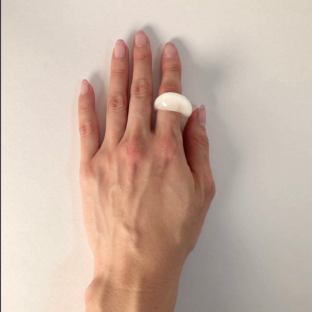Beautifully unique bold marble ring at I.Jewelry
