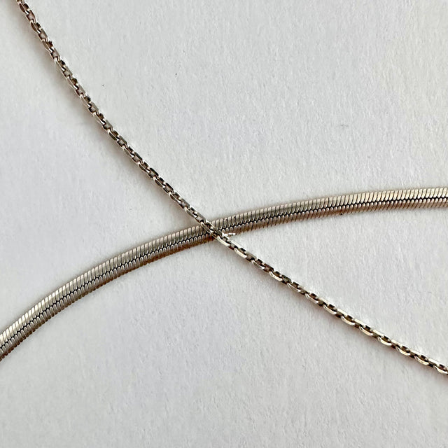 Snake Chain Silver Necklace - Luna Boutique